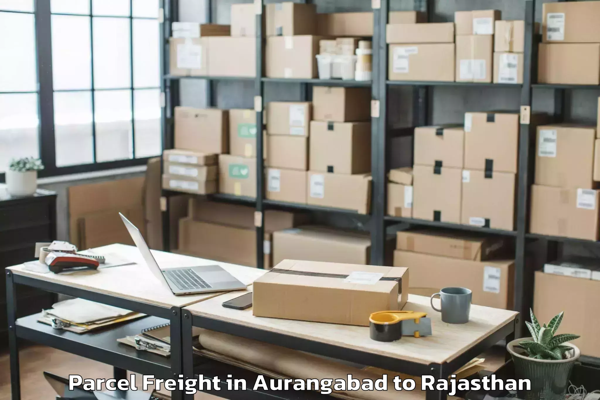 Top Aurangabad to Central University Of Rajastha Parcel Freight Available